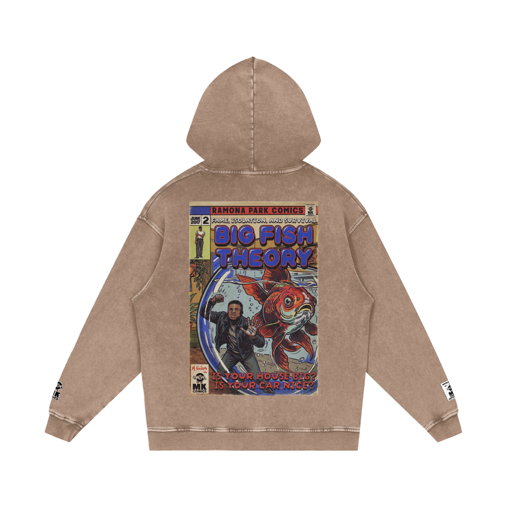 Big Fish Theory - Snow Washed Loose Cotton Hoodie