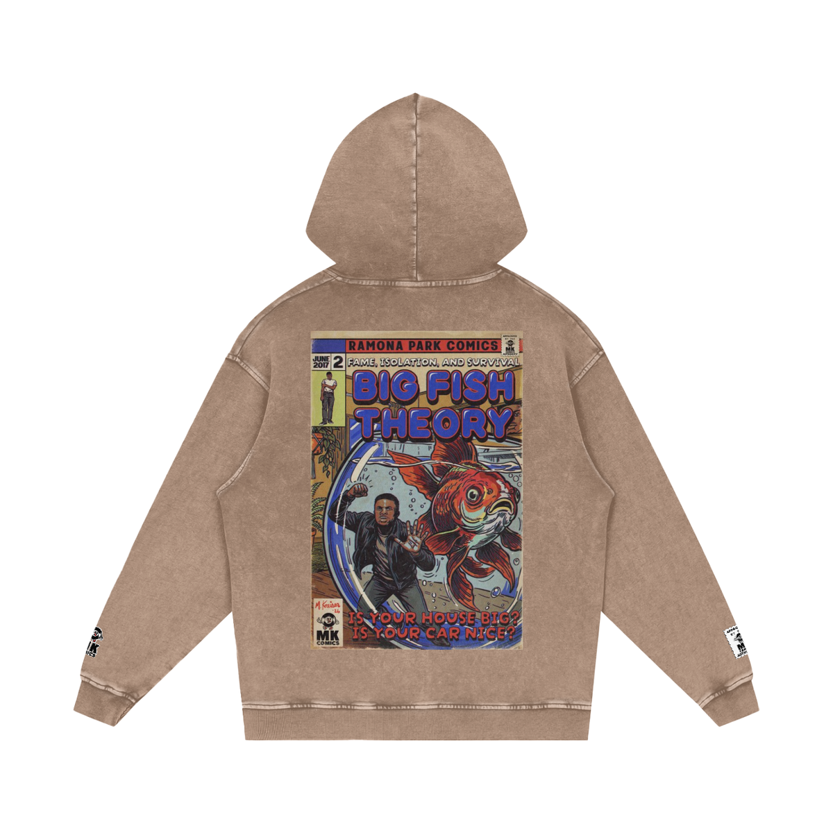Big Fish Theory - Snow Washed Loose Cotton Hoodie