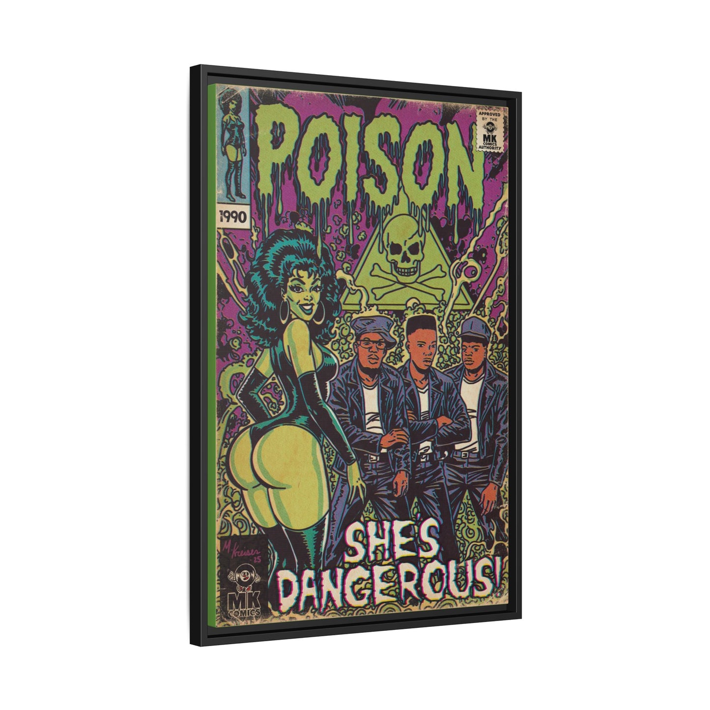 Poison - Matte Canvas, Framed (Multi-color)
