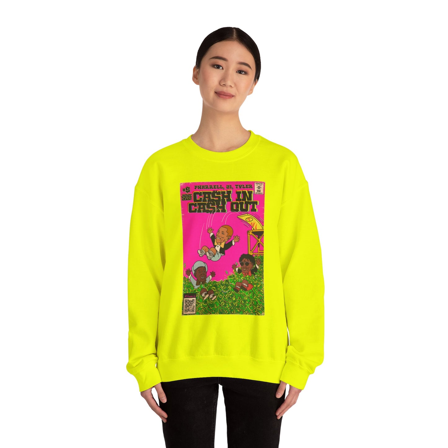 Pharrell, 21 Savage & Tyler - Cash In Cash Out - Unisex Heavy Blend™ Crewneck Sweatshirt