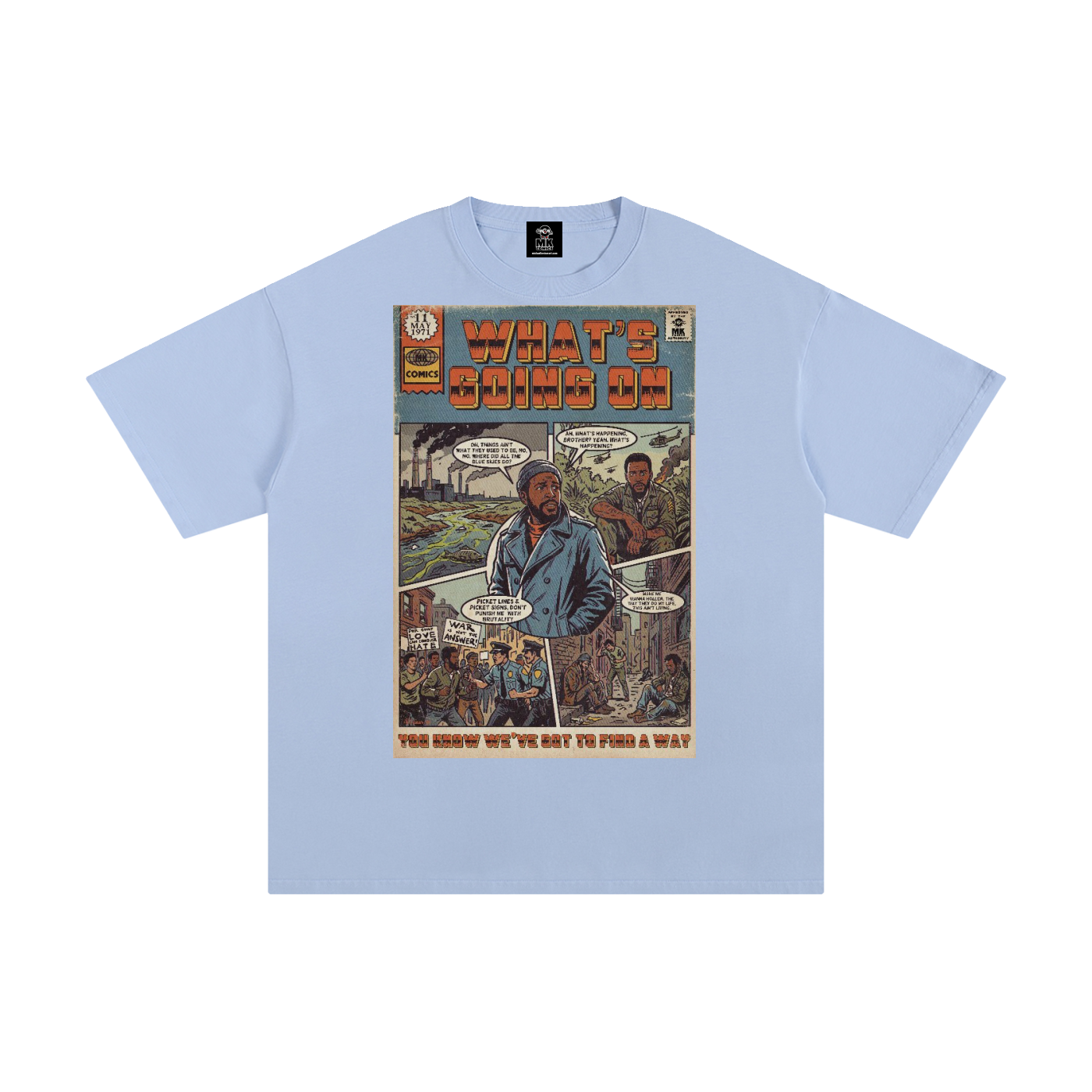 What's Going On - Unisex Pure Cotton T-Shirt