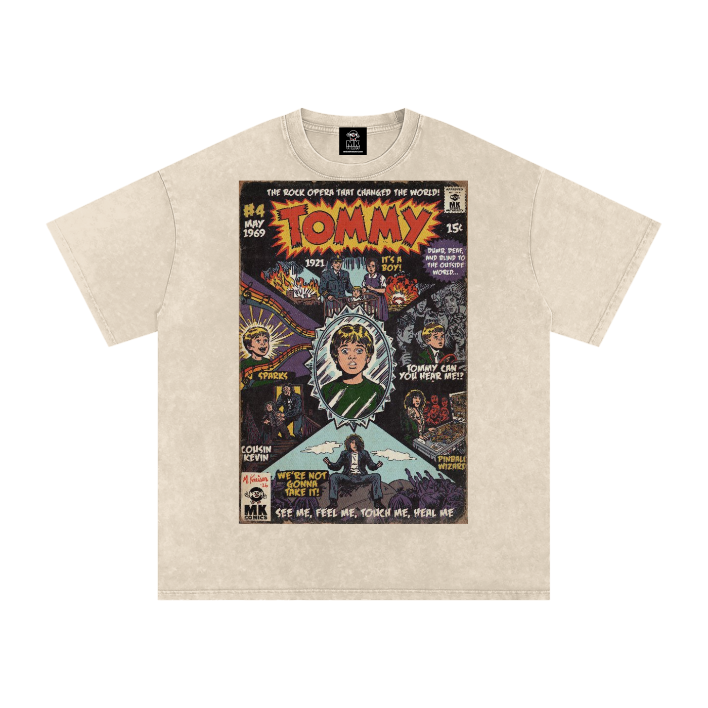 Tommy - Snow Washed Oversized Cotton T-Shirt