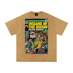 Insane in the Brain - Snow Washed Oversized Cotton T-Shirt