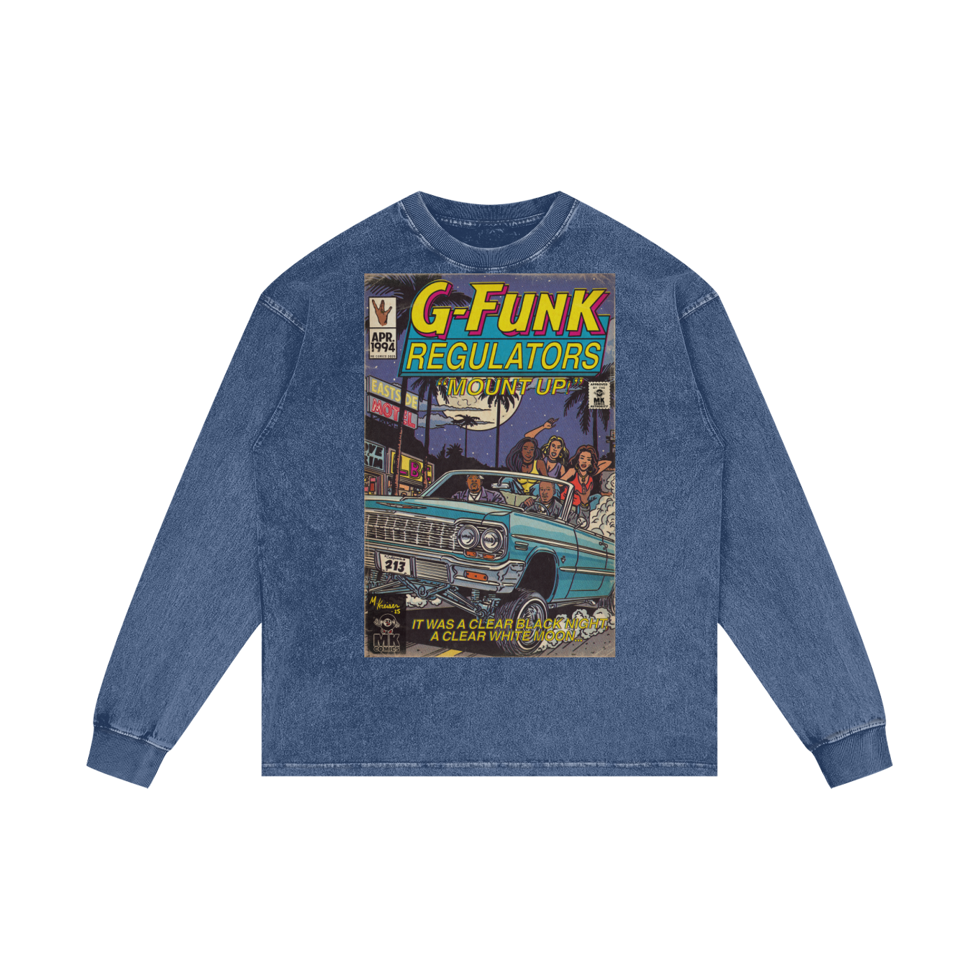 Regulate - Acid Wash Oversize Long Sleeve T-Shirt