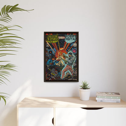 Analog vs. Digital - Matte Canvas, Framed (Multi-color)