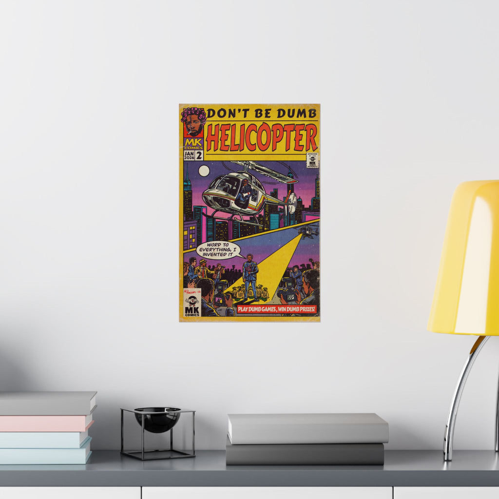 Helicopter - Matte Vertical Posters