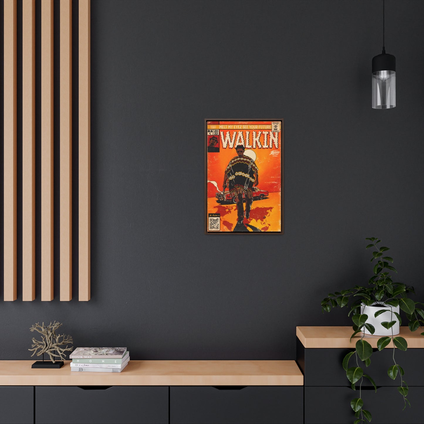 Denzel Curry - Walkin’ - Gallery Canvas Wraps, Vertical Frame