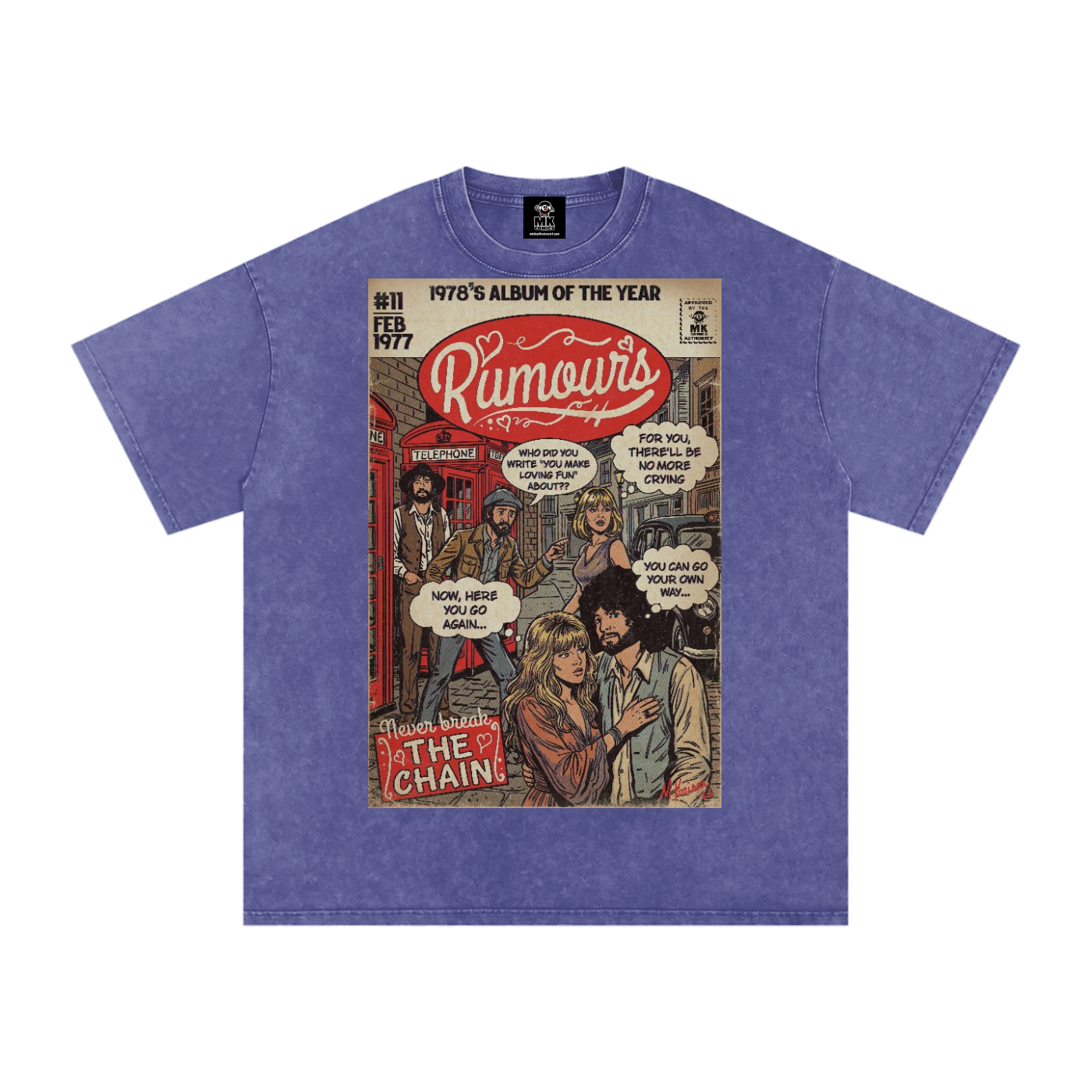 Rumours - Snow Washed Oversized Cotton T-Shirt