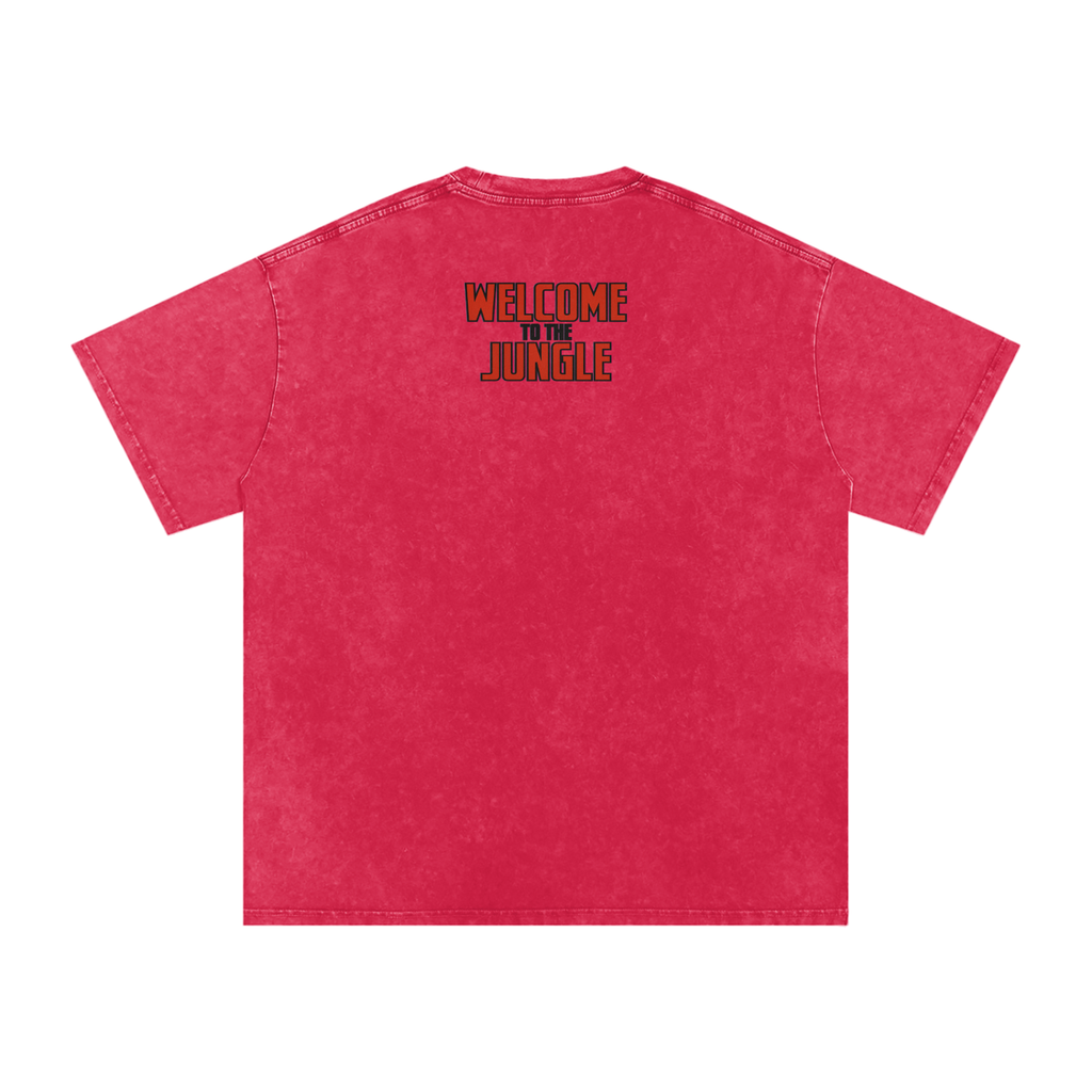 Welcome to the Jungle - Snow Washed Oversized Cotton T-Shirt