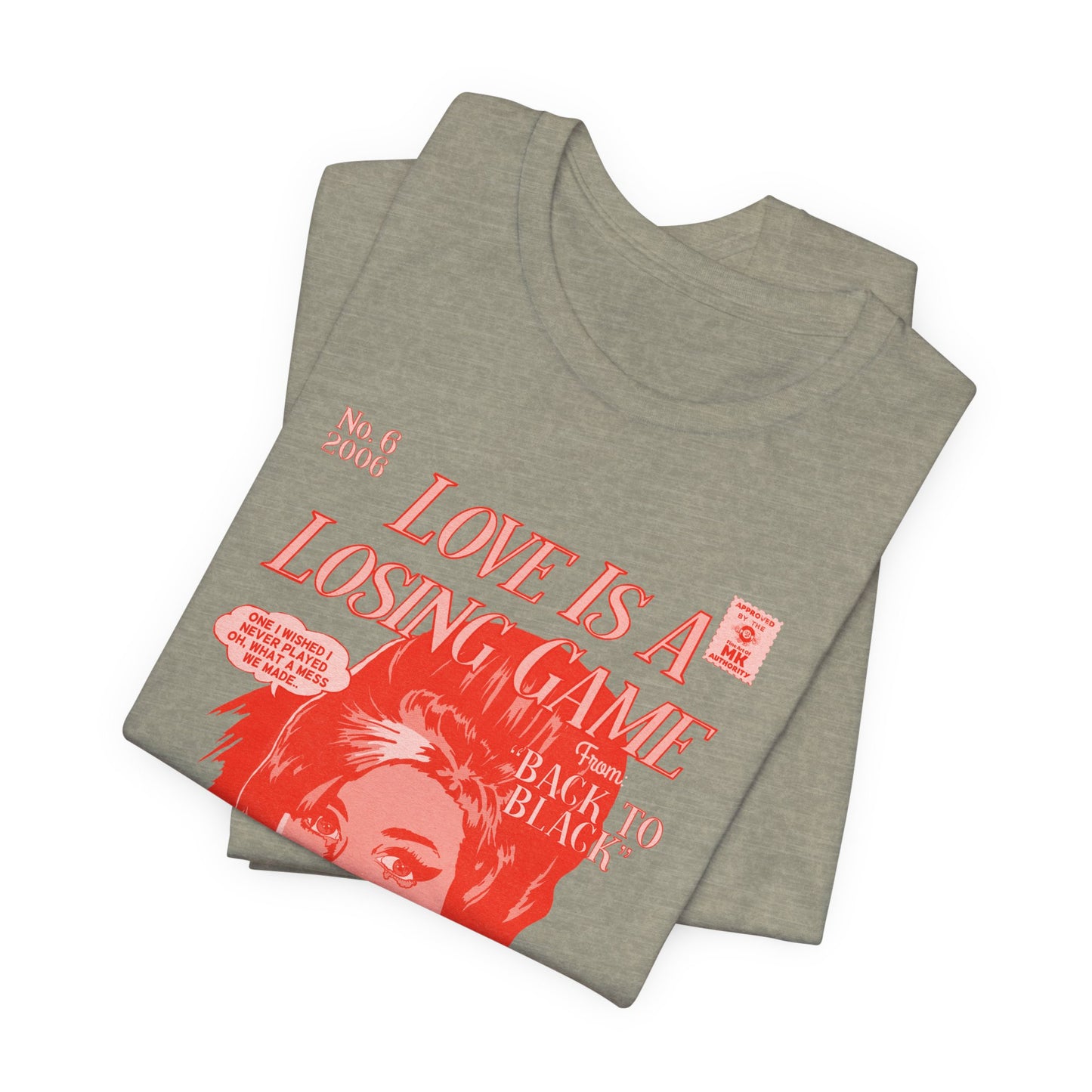Amy Winehouse - Love is a Losing Game - RED VARIANT - Unisex Jersey Short Sleeve Tee