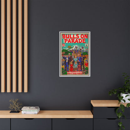 Bulls Parade -Matte Canvas, Framed (Multi-color)