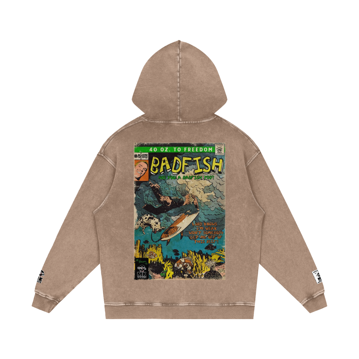 Badfish - Snow Washed Loose Cotton Hoodie