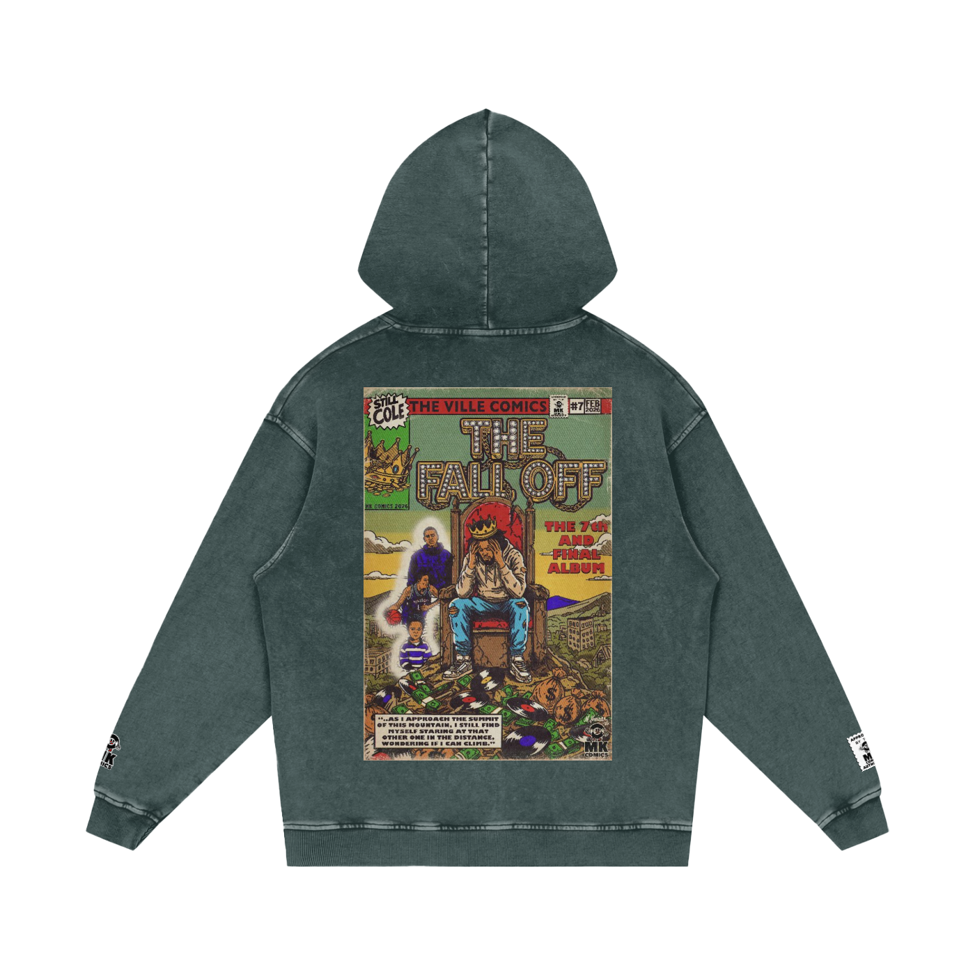 The Fall Off - Snow Washed Loose Cotton Hoodie