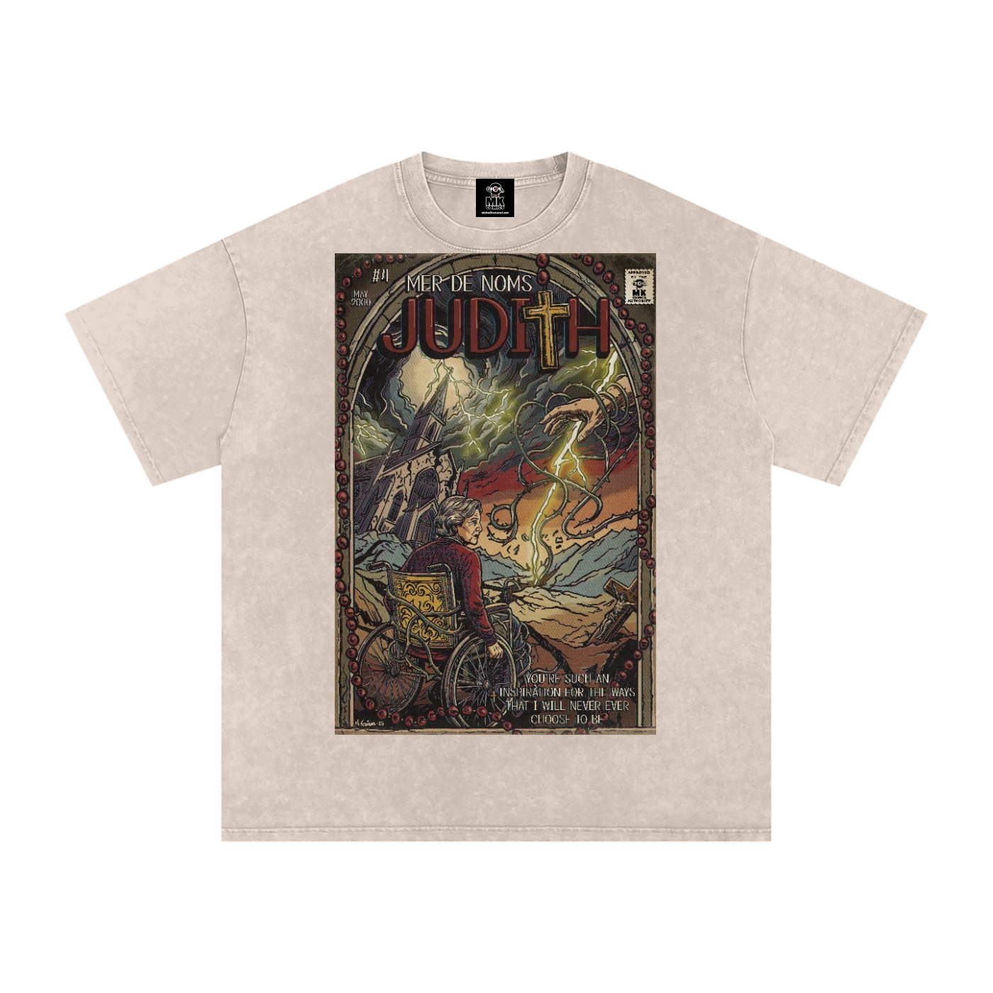 Judith - Snow Washed Oversized Cotton T-Shirt