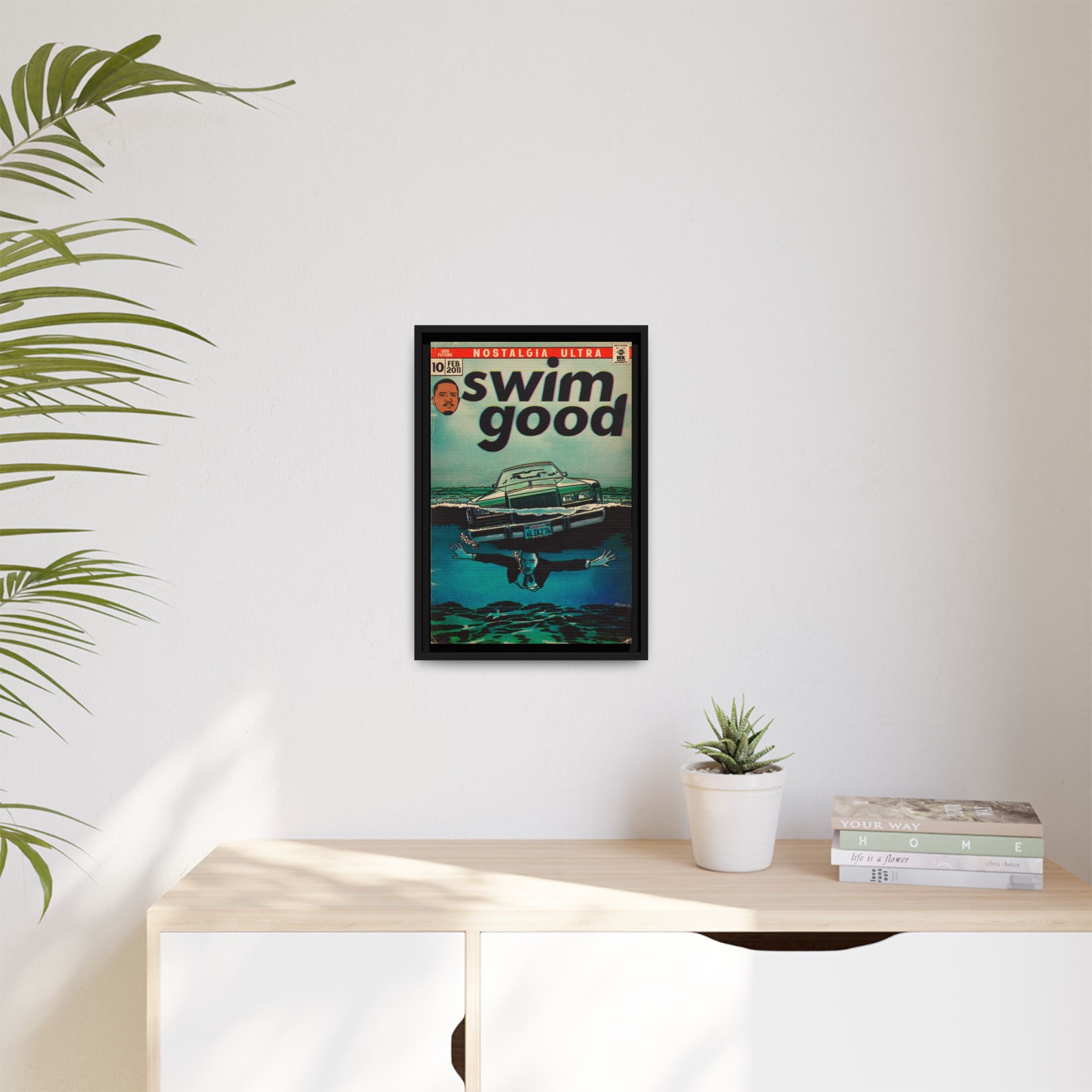 Swim Good - Matte Canvas, Framed (Multi-color)