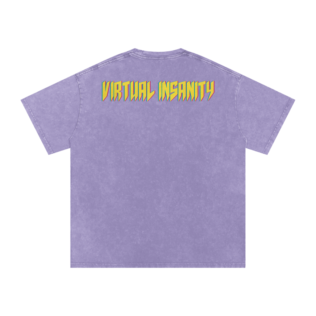 Virtual Insanity - Snow Washed Oversized Cotton T-Shirt