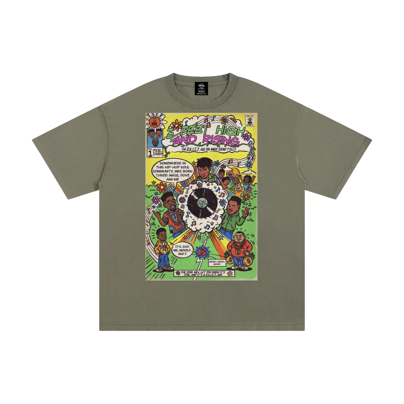 3 Feet High & Rising - Unisex Pure Cotton T-Shirt