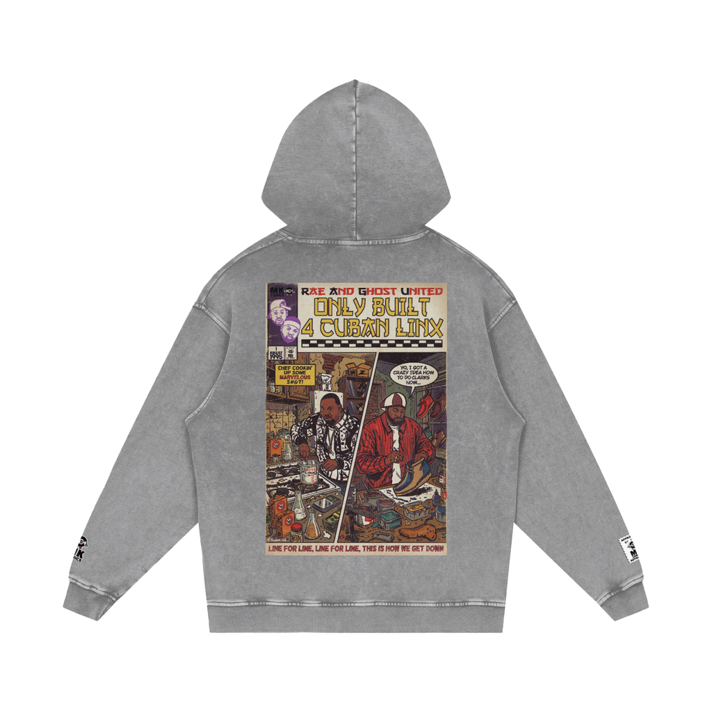 Only Built 4 Cuban Linx - Snow Washed Loose Cotton Hoodie