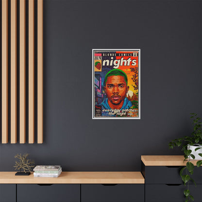 Frank Ocean -Nights - Matte Canvas, Framed (Multi-color)