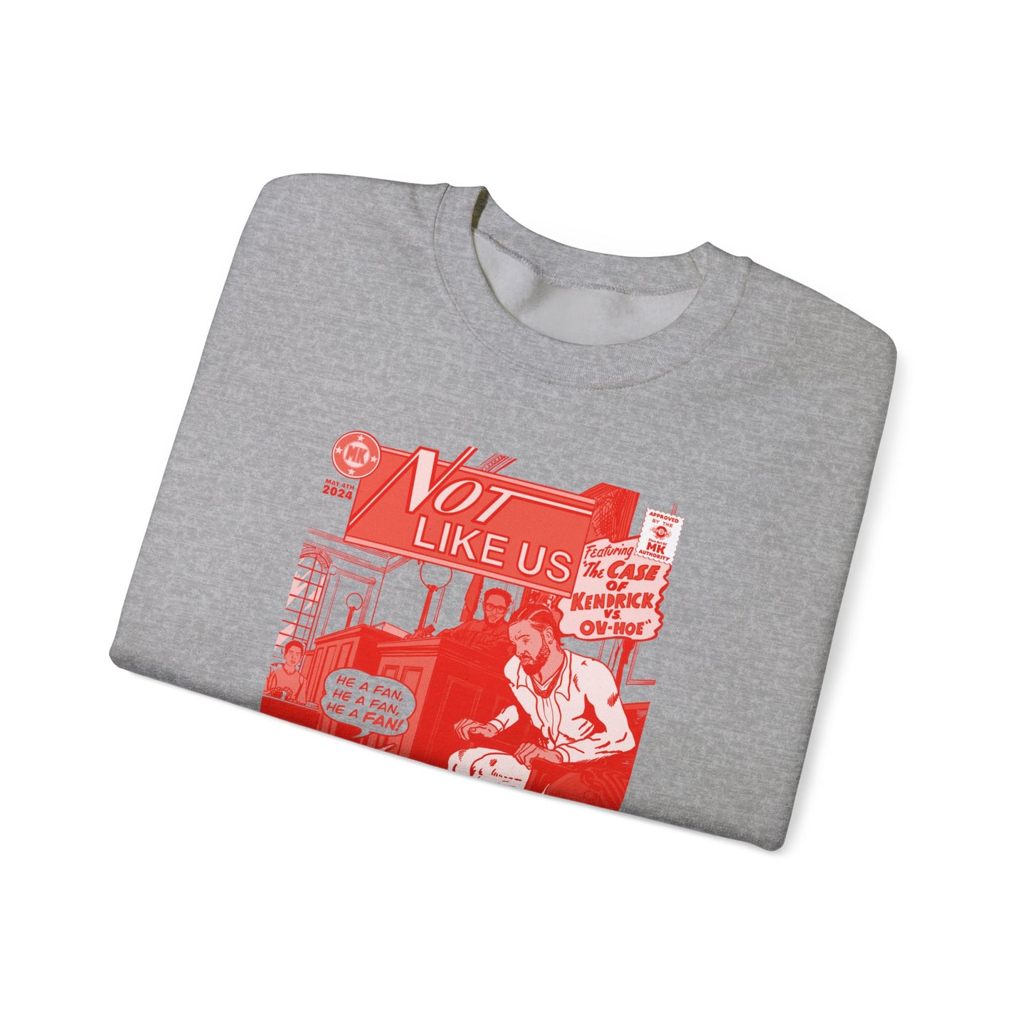 Kendrick Lamar - Not Like Us - RED VARIANT - Unisex Heavy Blend™ Crewneck Sweatshirt
