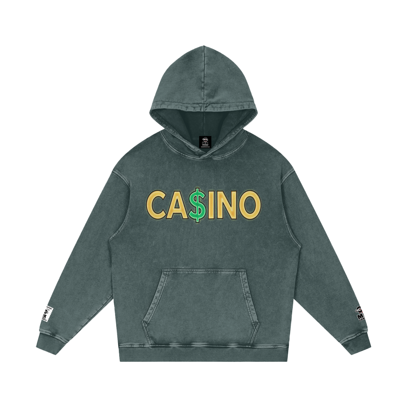 Casino - Snow Washed Loose Cotton Hoodie