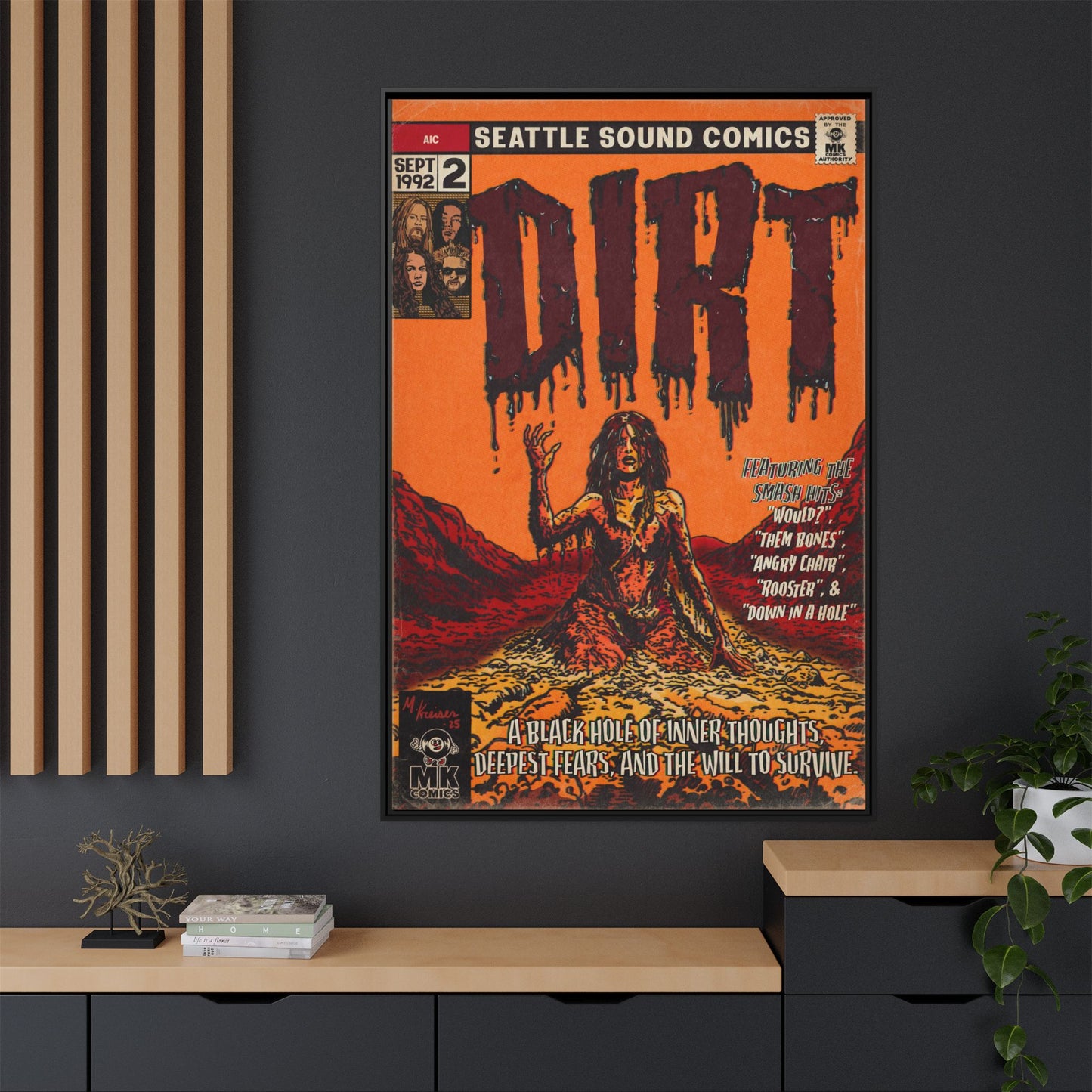 Dirt - Matte Canvas, Framed (Multi-color)