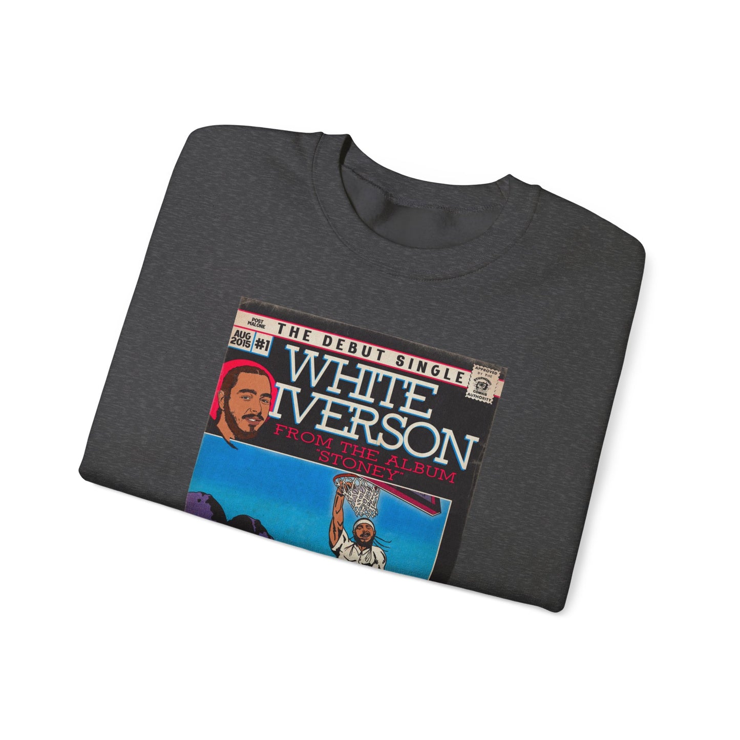 Post Malone - White Iverson -  Unisex Heavy Blend™ Crewneck Sweatshirt