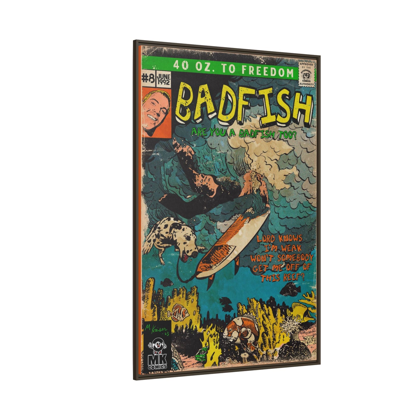 Badfish - Matte Canvas, Framed (Multi-color)