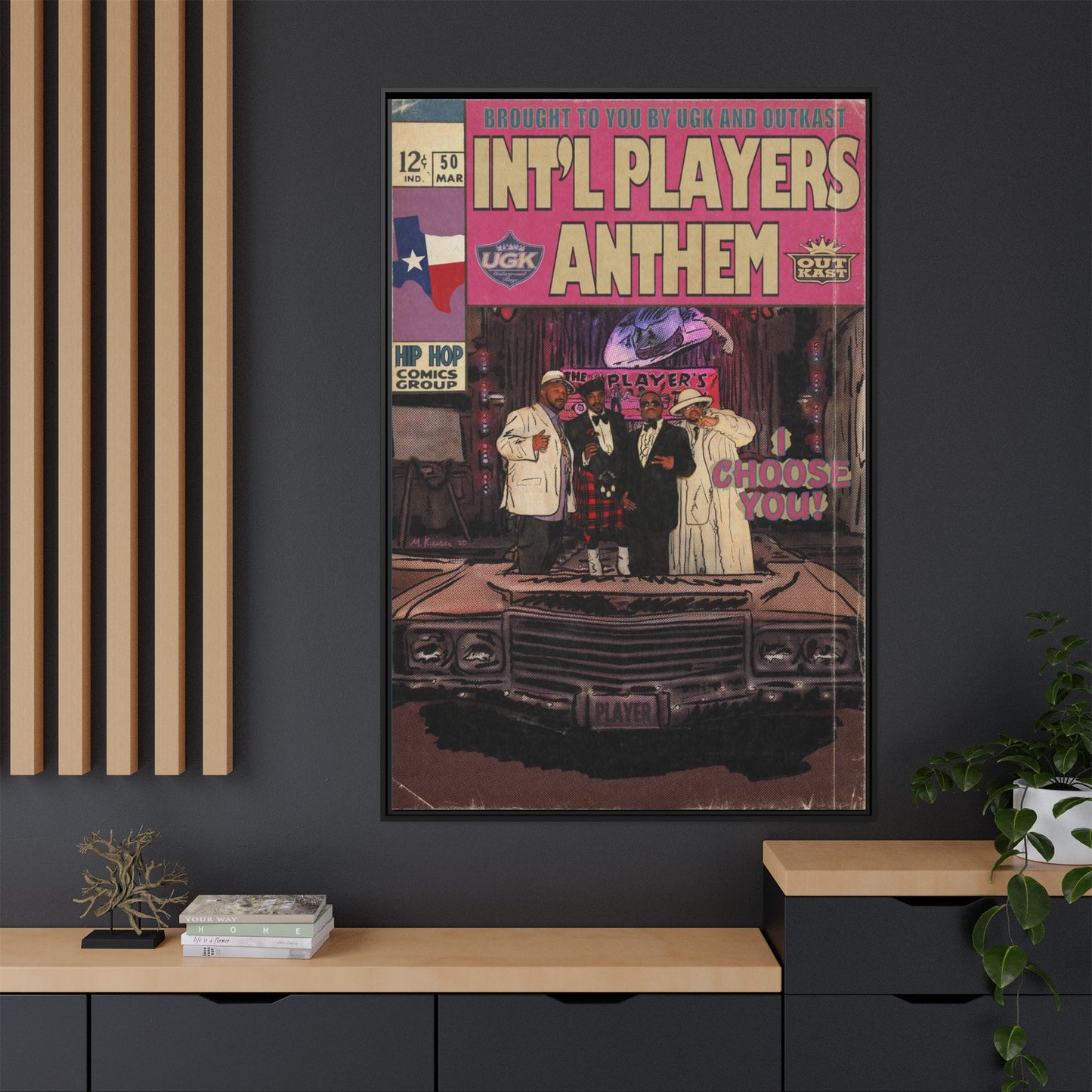 Int’l Players Anthem - Matte Canvas, Framed (Multi-color)