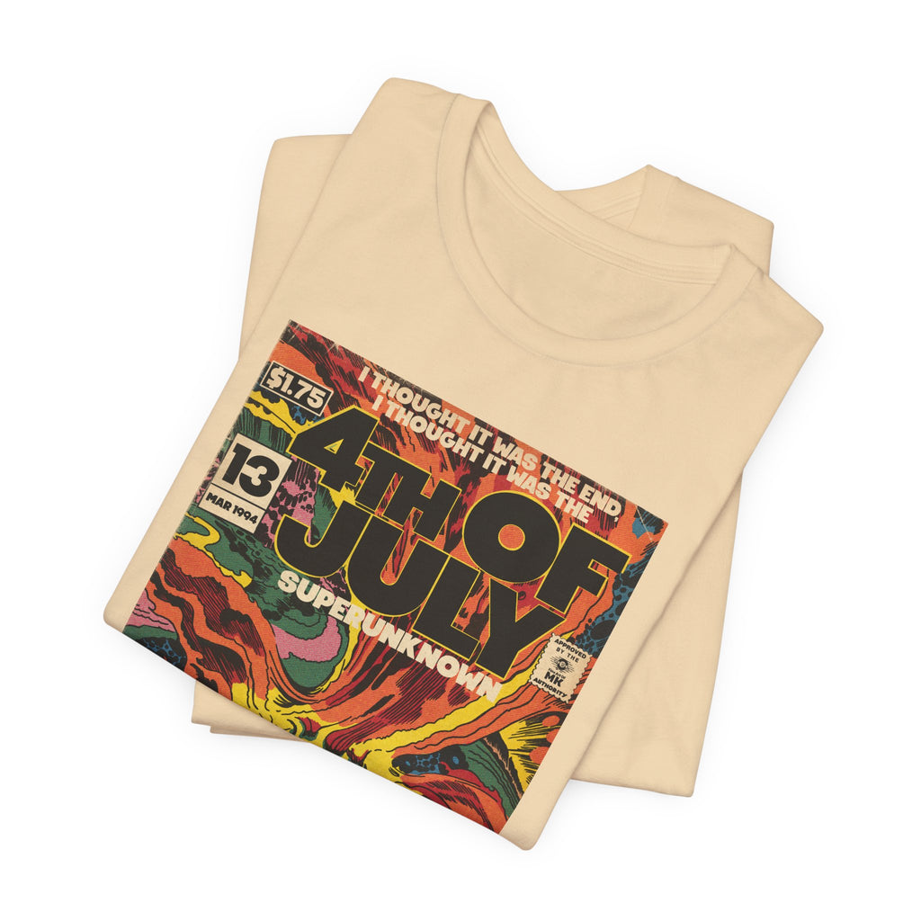 4th Of July - Grunge Comic Art - Unisex Jersey Short Sleeve Tee