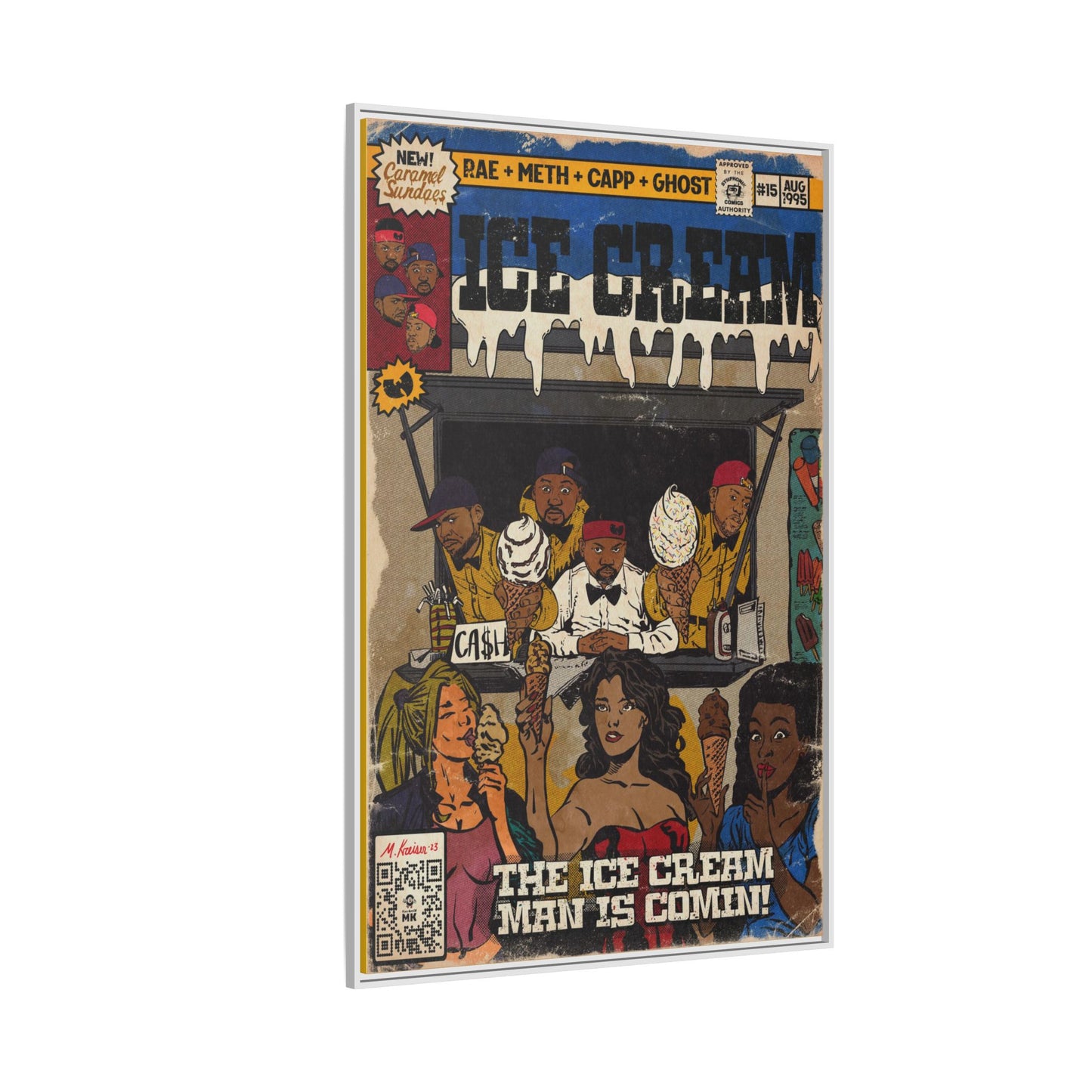 Raekwon- Ice Cream - Gallery Canvas Wraps, Vertical Frame