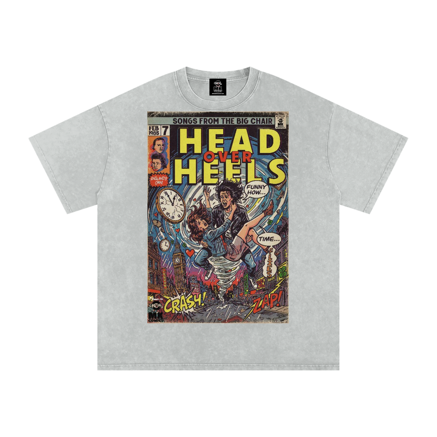 Head Over Heels - Snow Washed Oversized Cotton T-Shirt