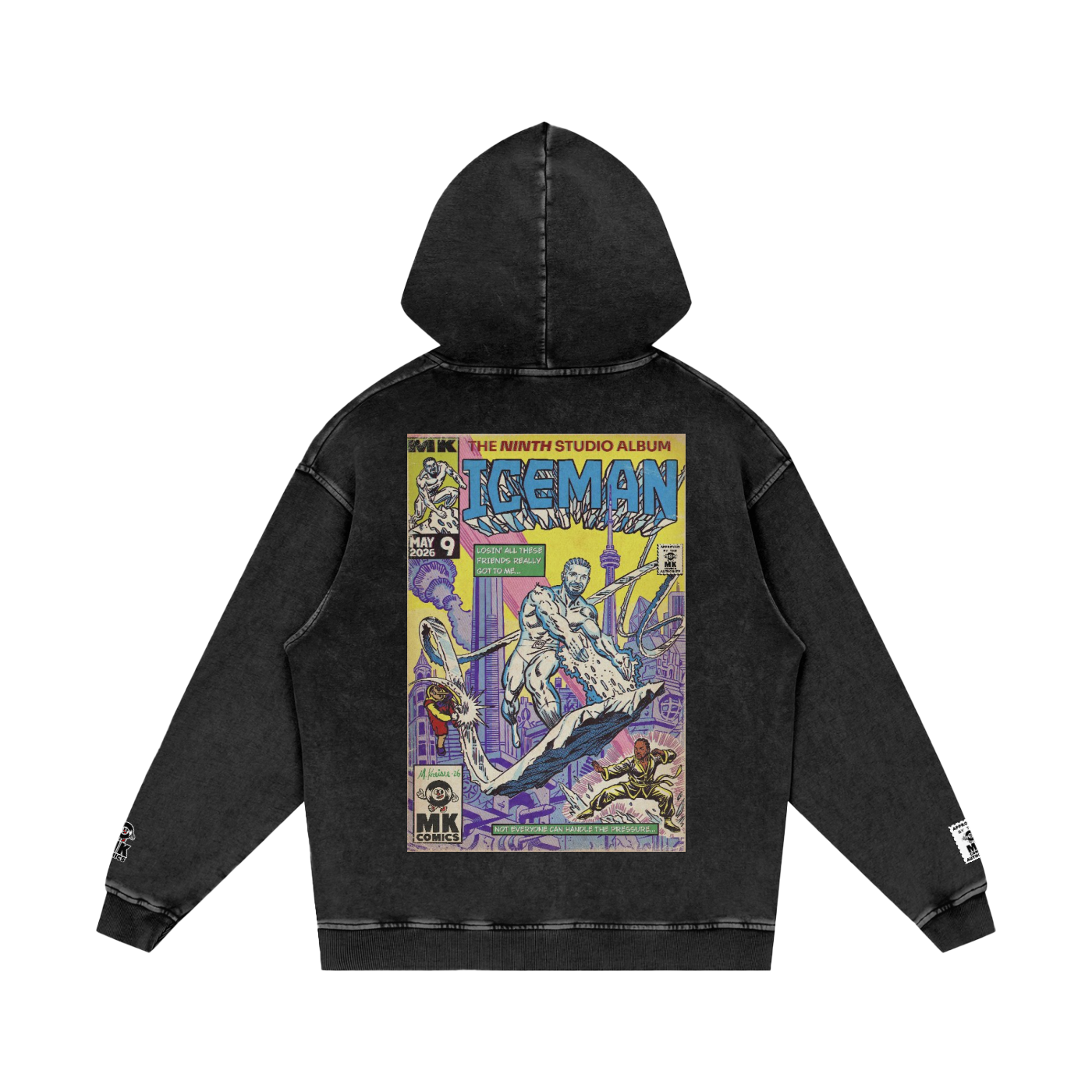 Iceman - Snow Washed Loose Cotton Hoodie