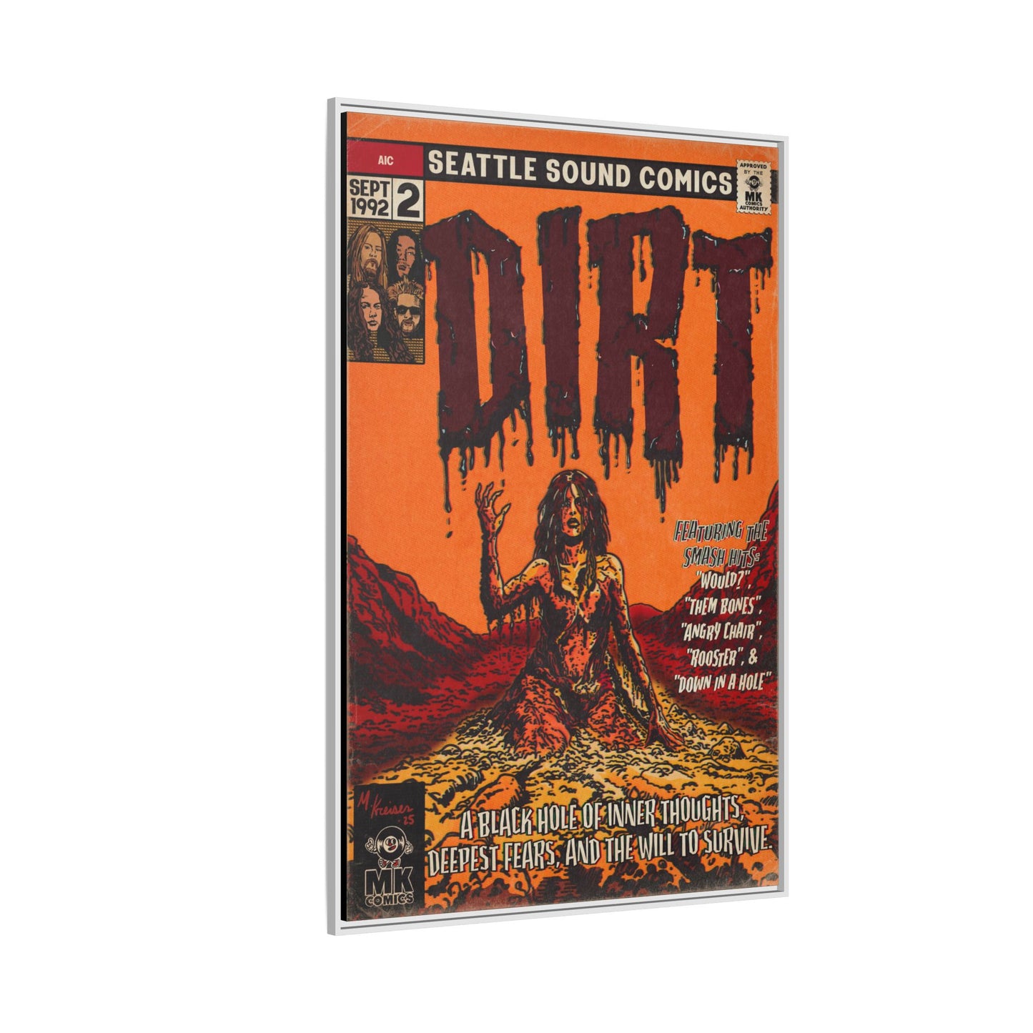 Dirt - Matte Canvas, Framed (Multi-color)