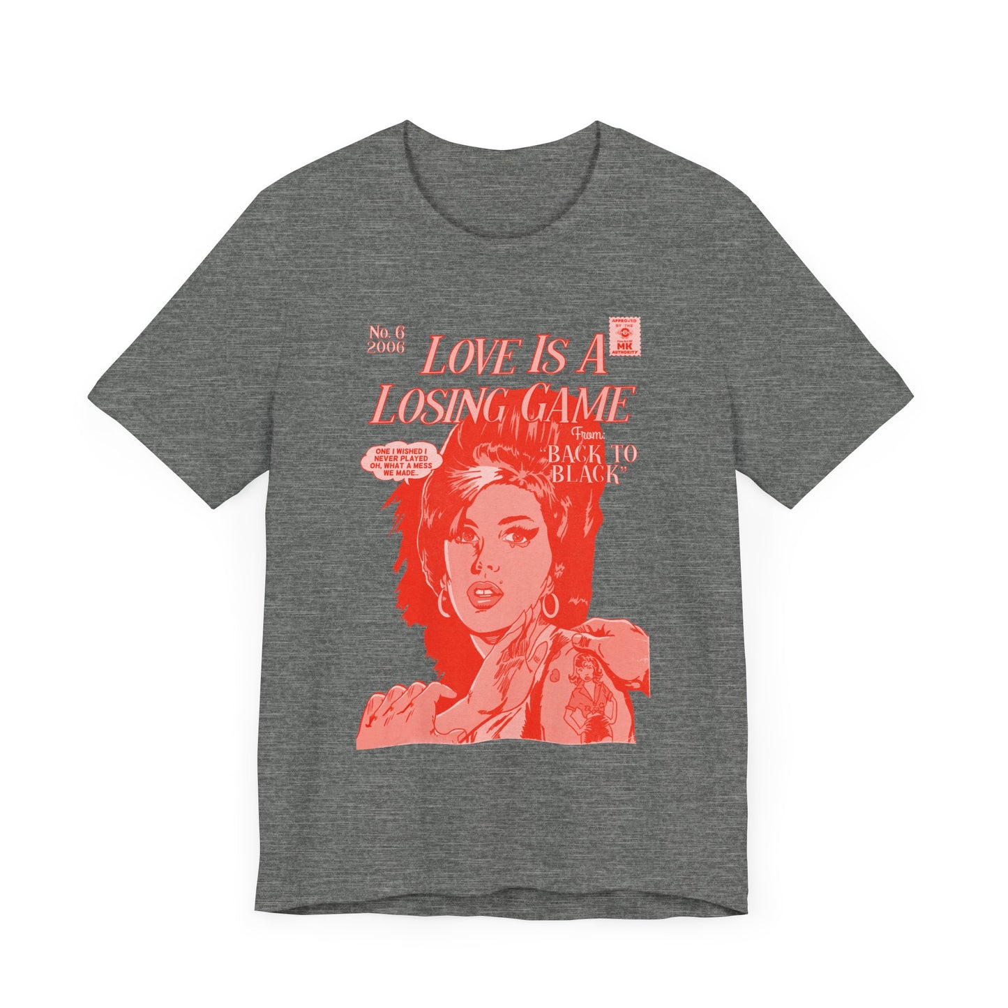 Amy Winehouse - Love is a Losing Game - RED VARIANT - Unisex Jersey Short Sleeve Tee