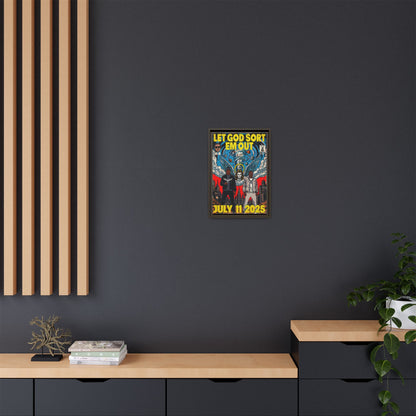 Let God Sort Em Out - Matte Canvas, Framed (Multi-color)