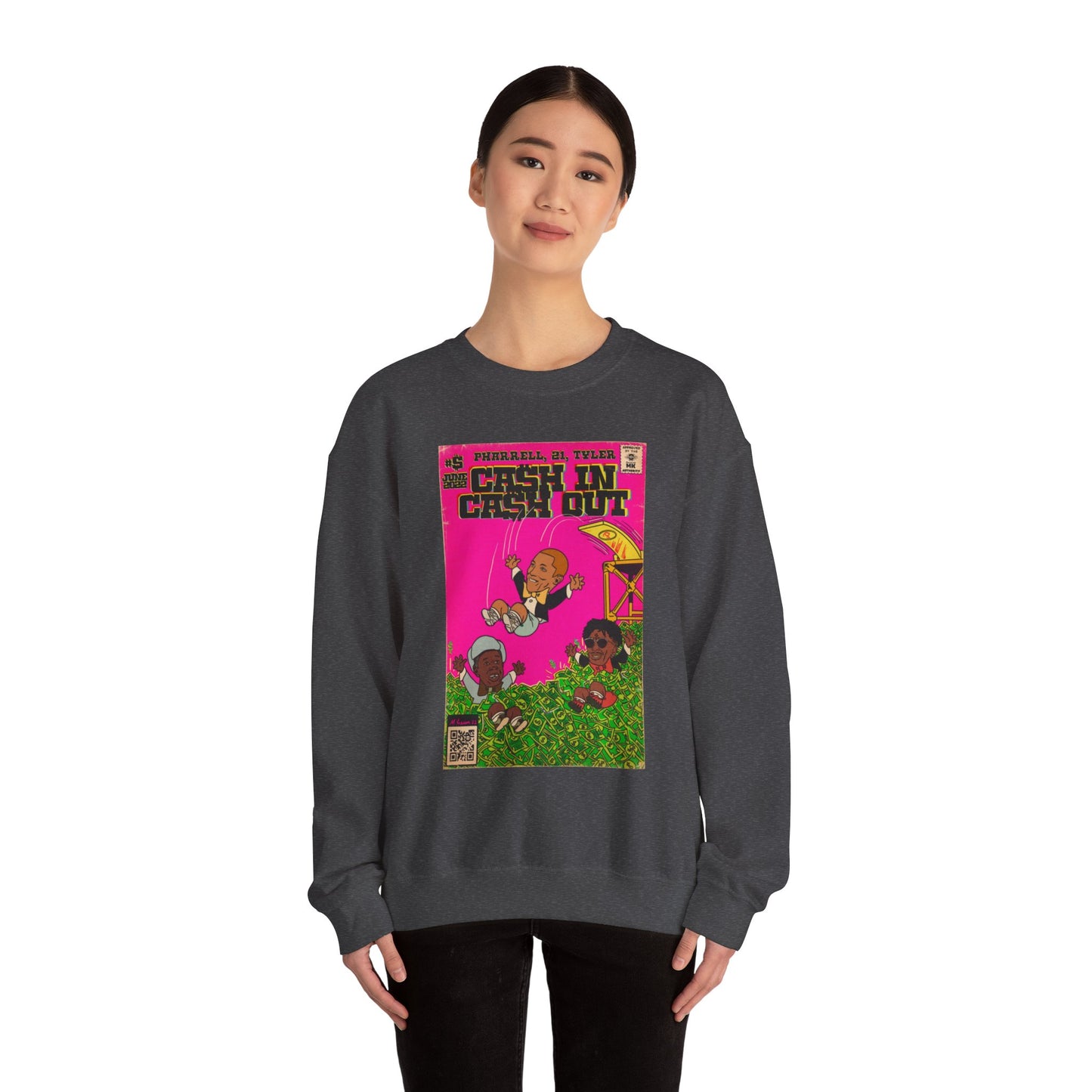 Pharrell, 21 Savage & Tyler - Cash In Cash Out - Unisex Heavy Blend™ Crewneck Sweatshirt