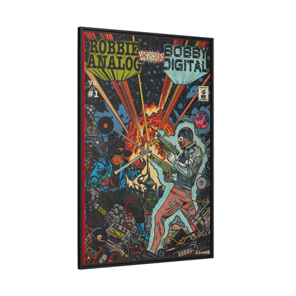 Analog vs. Digital - Matte Canvas, Framed (Multi-color)
