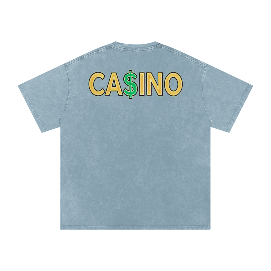 Casino - Snow Washed Oversized Cotton T-Shirt