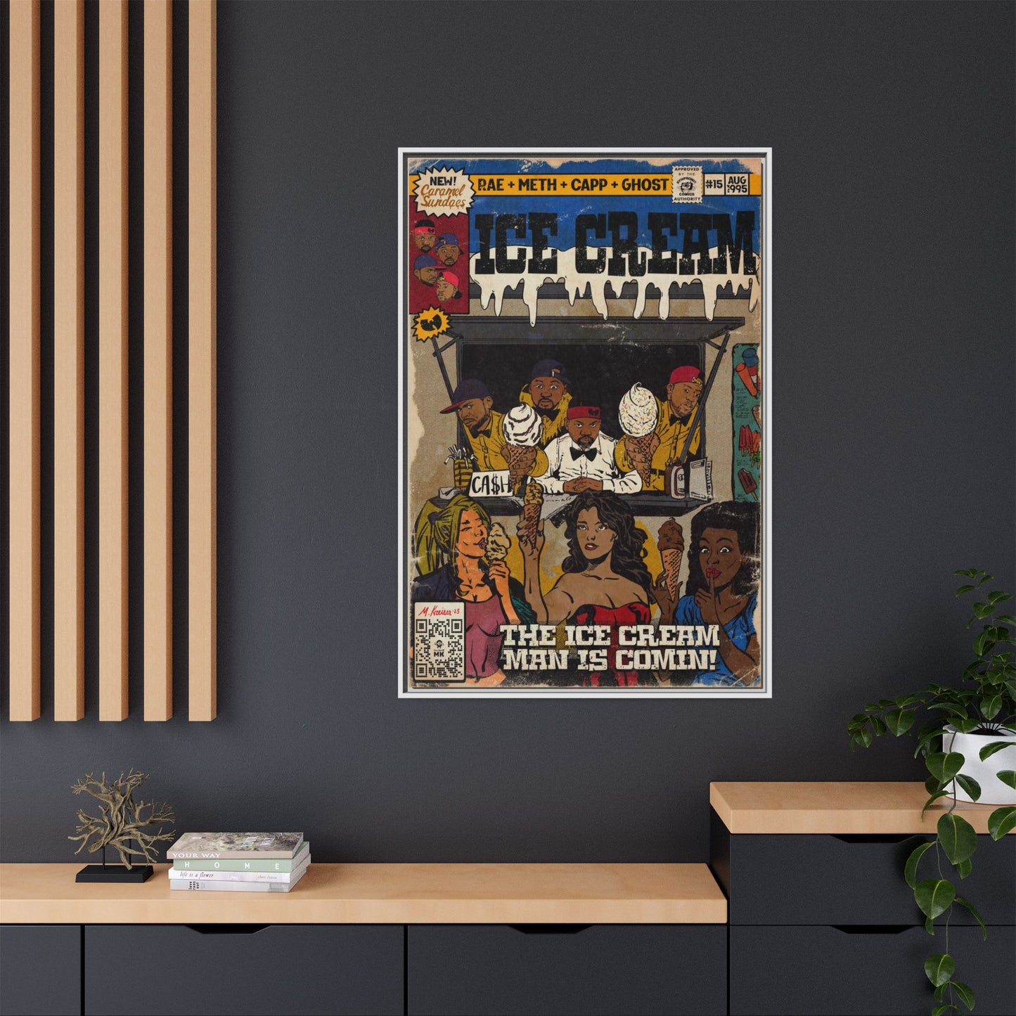 Raekwon- Ice Cream - Gallery Canvas Wraps, Vertical Frame
