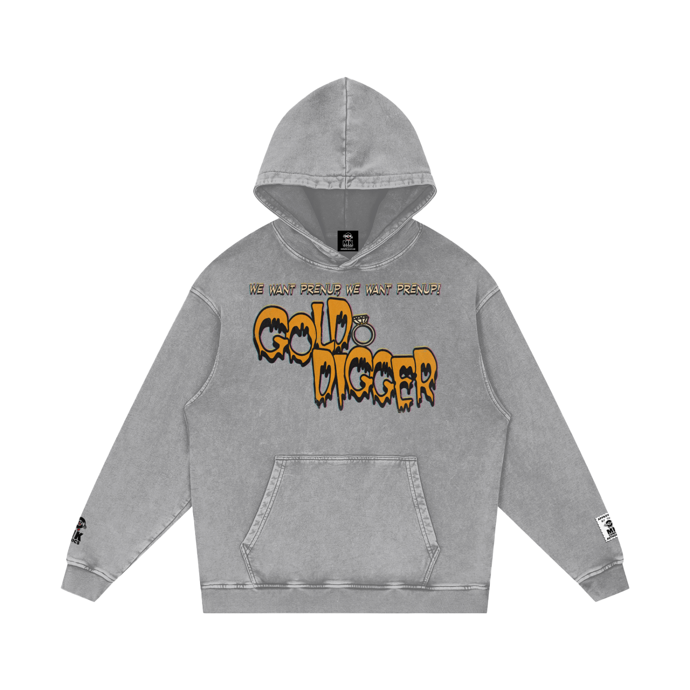 Gold Digger - Snow Washed Loose Cotton Hoodie