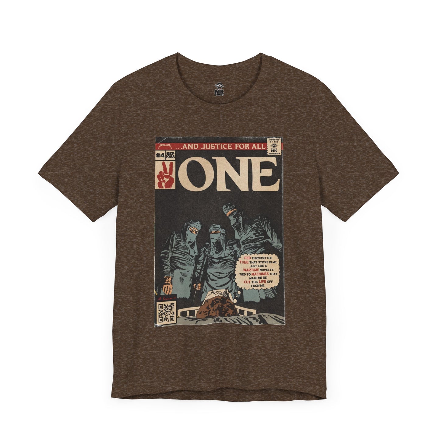 Metallica- One - Comic Book Art - Unisex Jersey Short Sleeve Tee