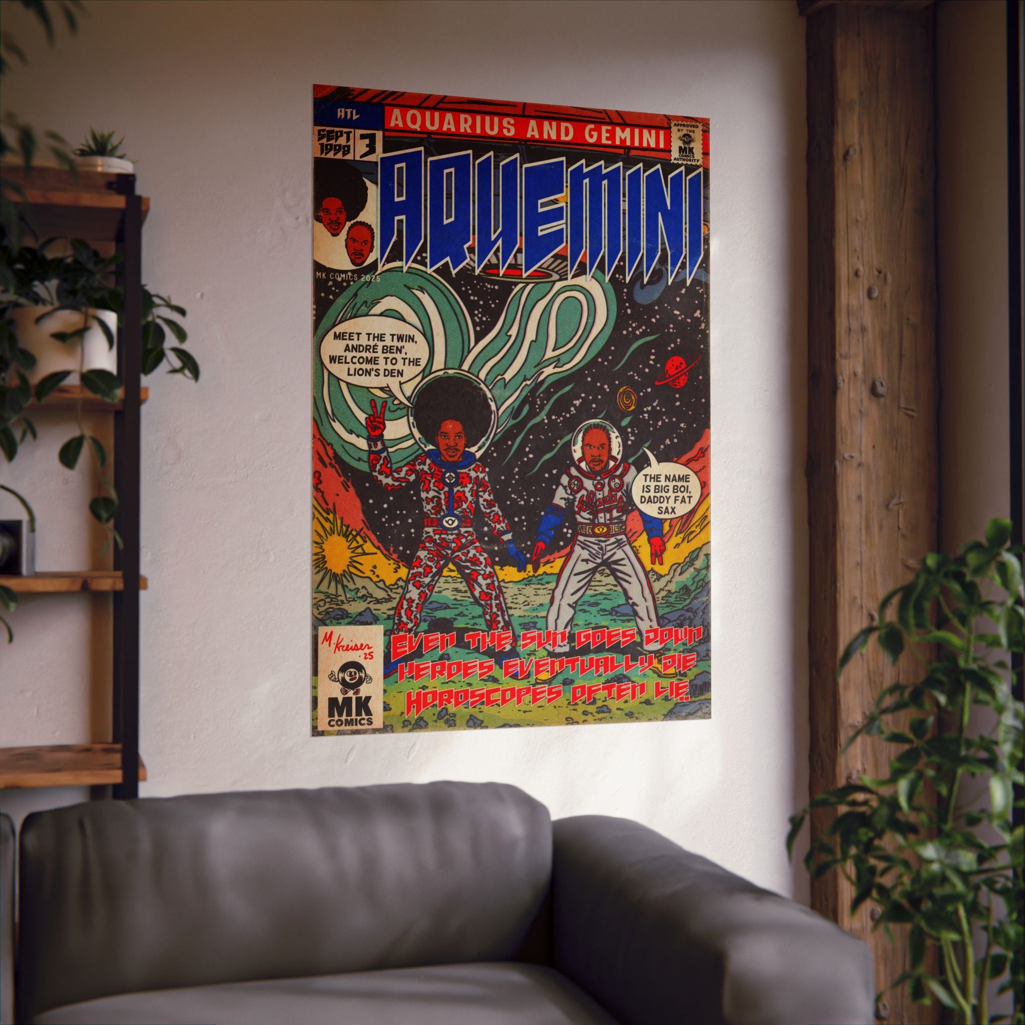 Aquemini - Comic Book Art - Matte Vertical Posters