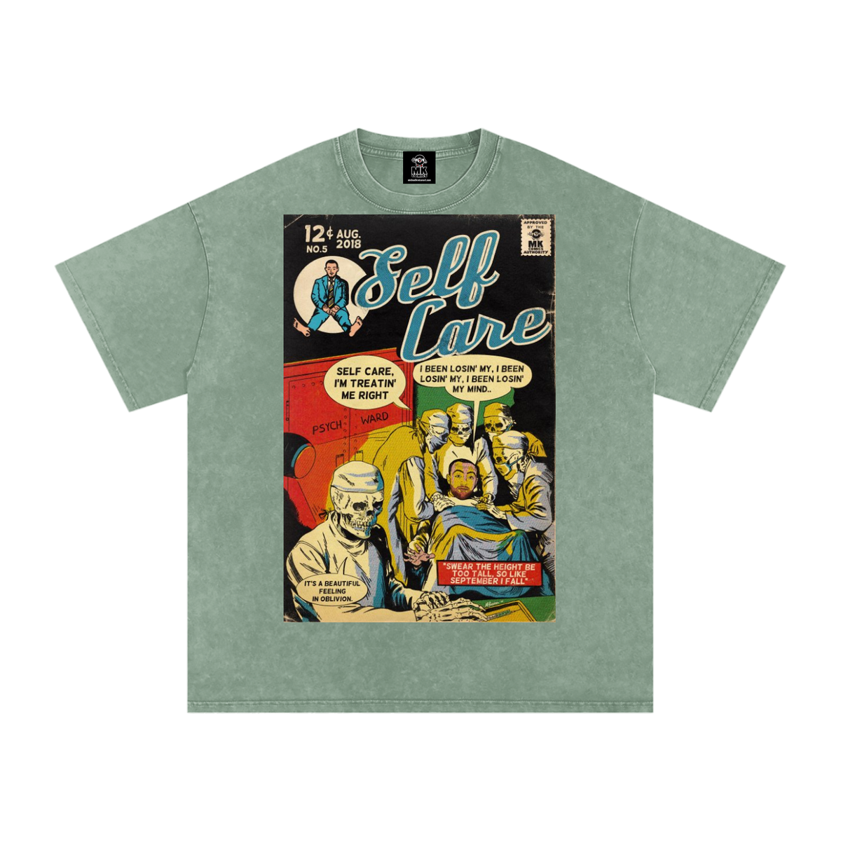 Self Care - Snow Washed Oversized Cotton T-Shirt