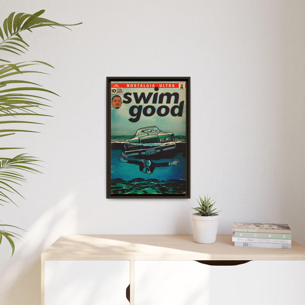 Swim Good - Matte Canvas, Framed (Multi-color)