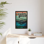 Swim Good - Matte Canvas, Framed (Multi-color)