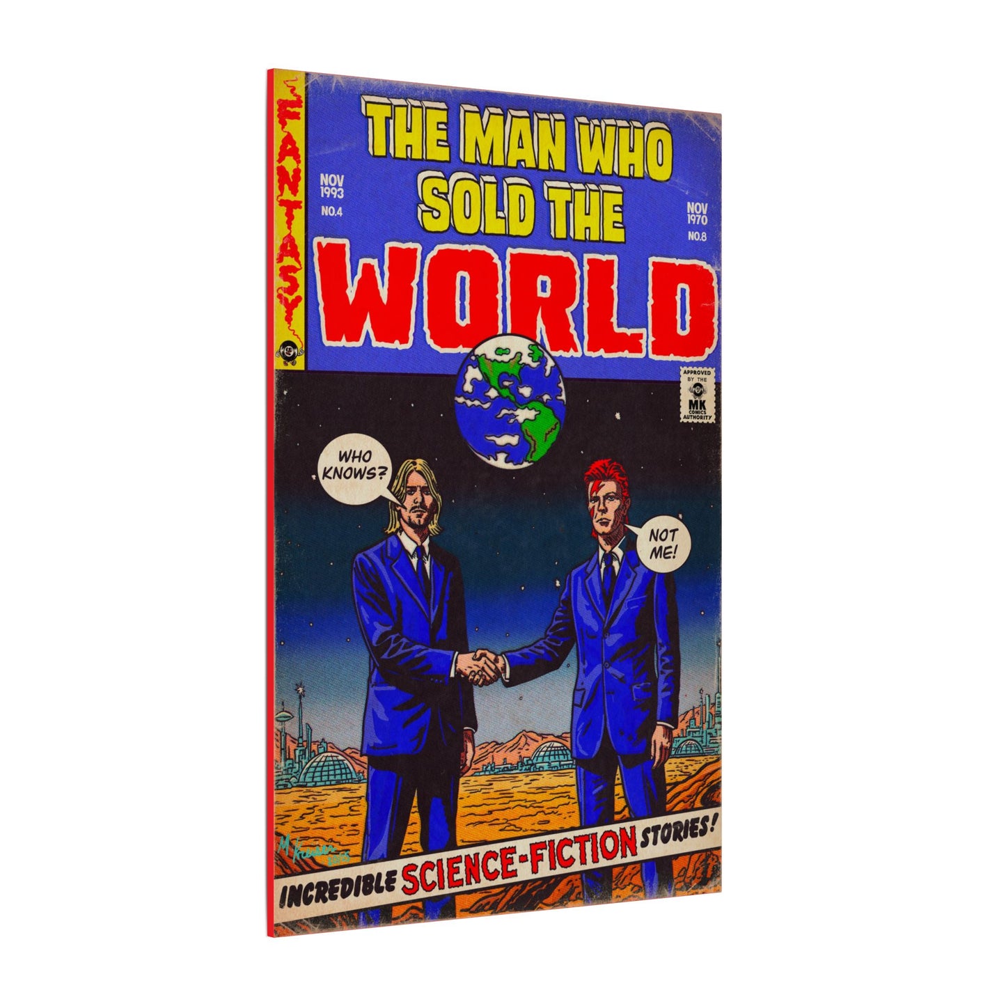 Bowie & Cobain - The Man Who Sold the World - Matte Canvas, Stretched