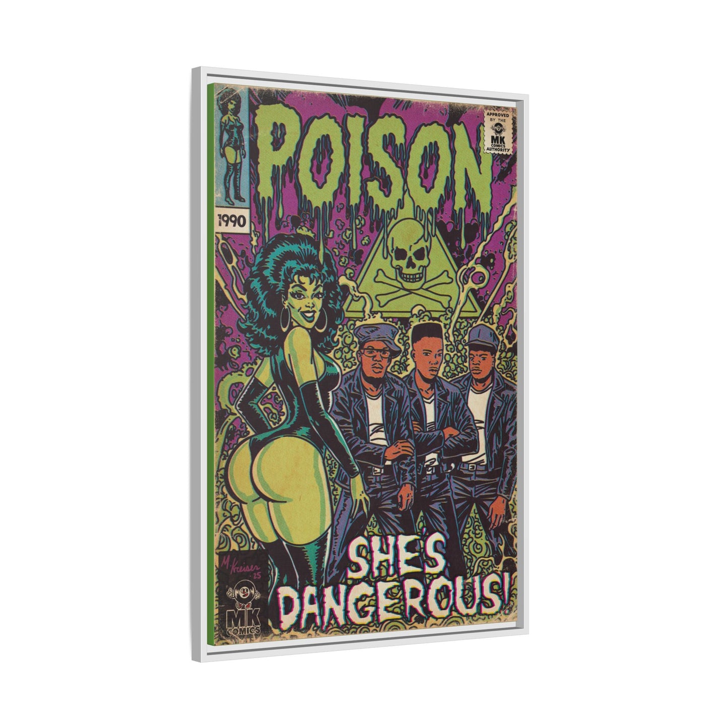 Poison - Matte Canvas, Framed (Multi-color)