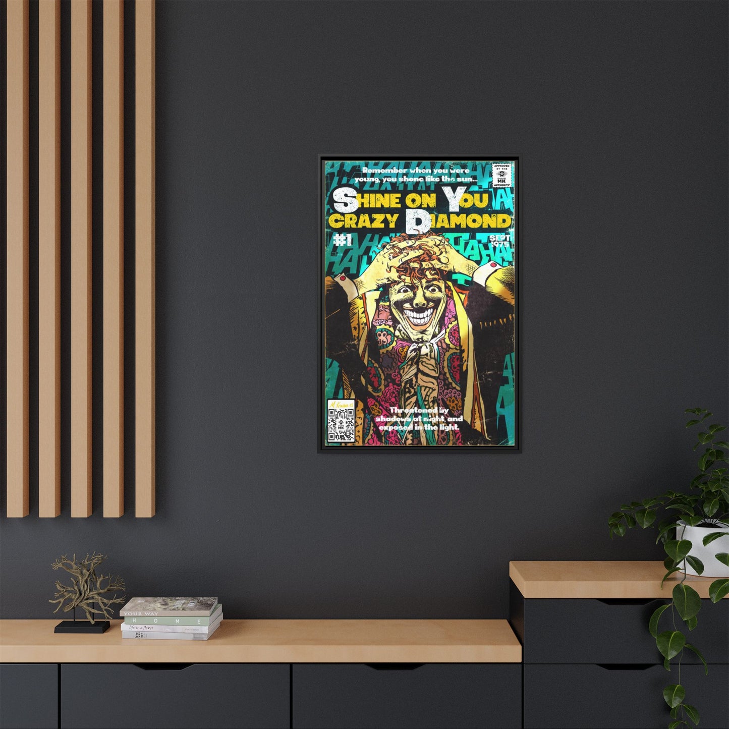 Pink Floyd - Shine on You crazy Diamond -  Gallery Canvas Wraps, Vertical Frame