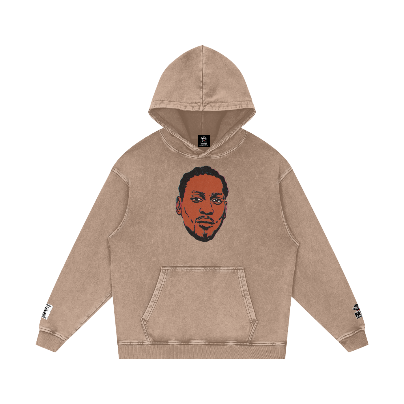 Brown Sugar - Snow Washed Loose Cotton Hoodie